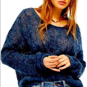 Free People Blue Sweater